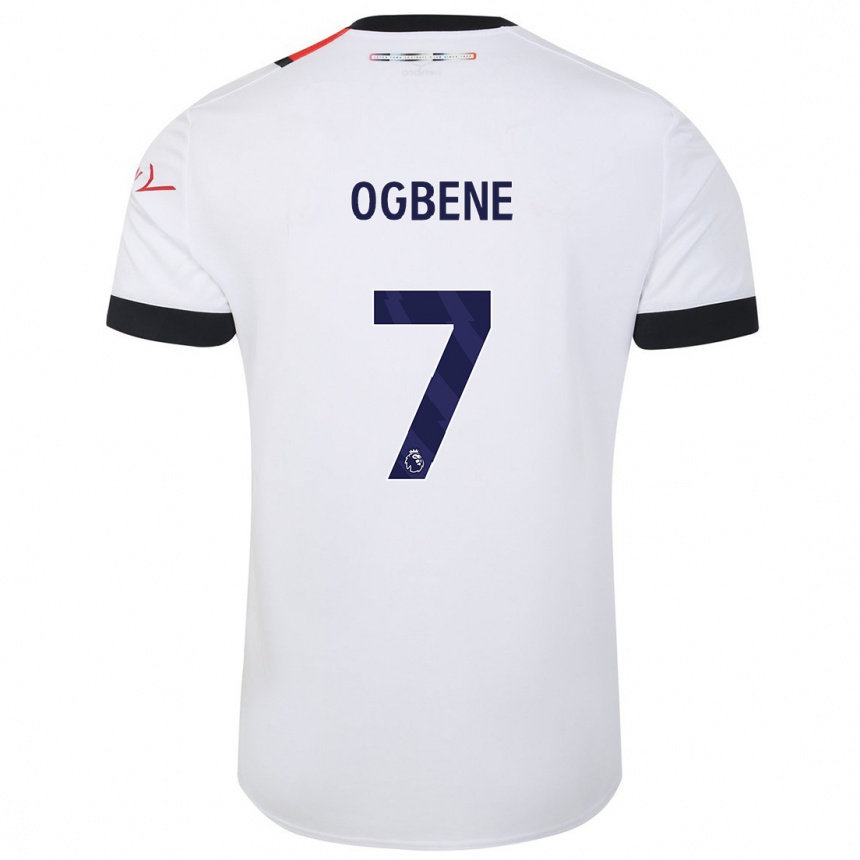 Kinder Fußball Chiedozie Ogbene #7 Weiß Auswärtstrikot Trikot 2023/24 T-Shirt Luxemburg