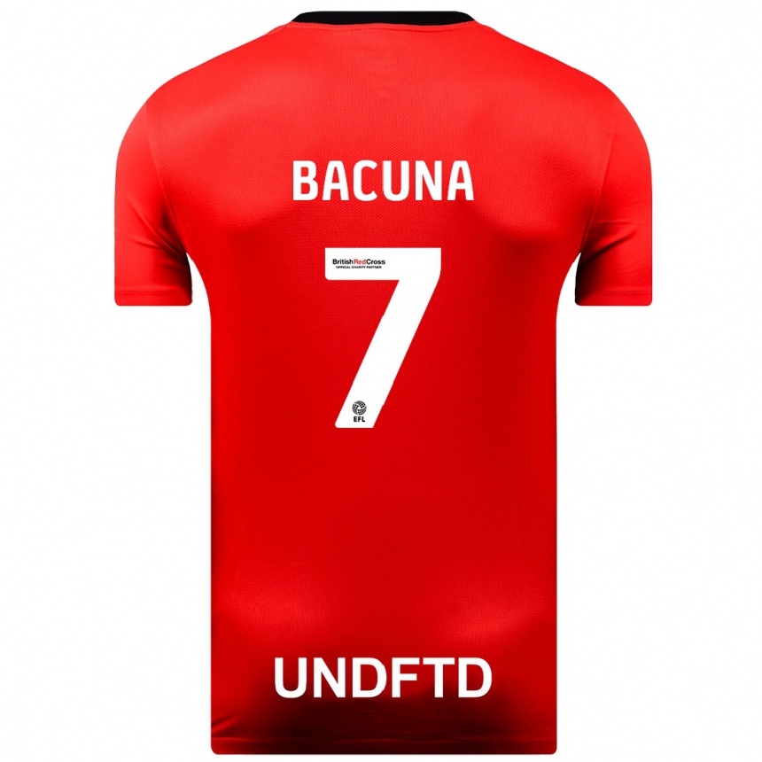 Kinder Fußball Juninho Bacuna #7 Rot Auswärtstrikot Trikot 2023/24 T-Shirt Luxemburg