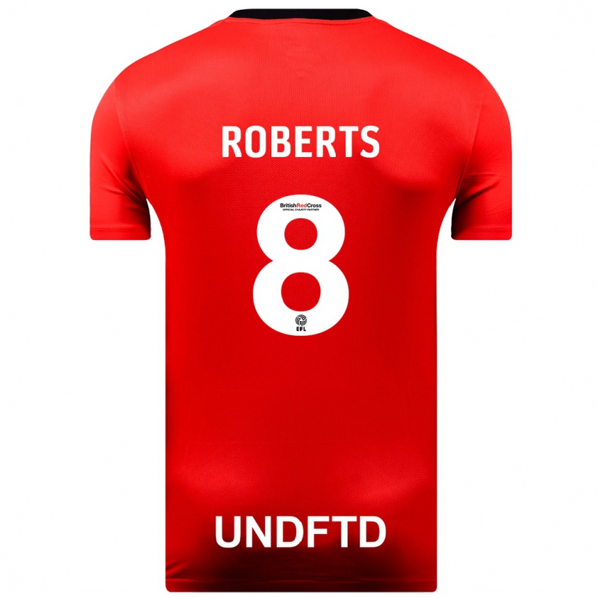 Kinder Fußball Tyler Roberts #8 Rot Auswärtstrikot Trikot 2023/24 T-Shirt Luxemburg