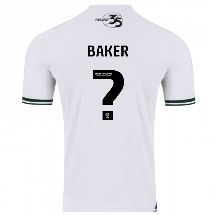 Kinder Fußball Zak Baker #0 Weiß Auswärtstrikot Trikot 2023/24 T-Shirt Luxemburg