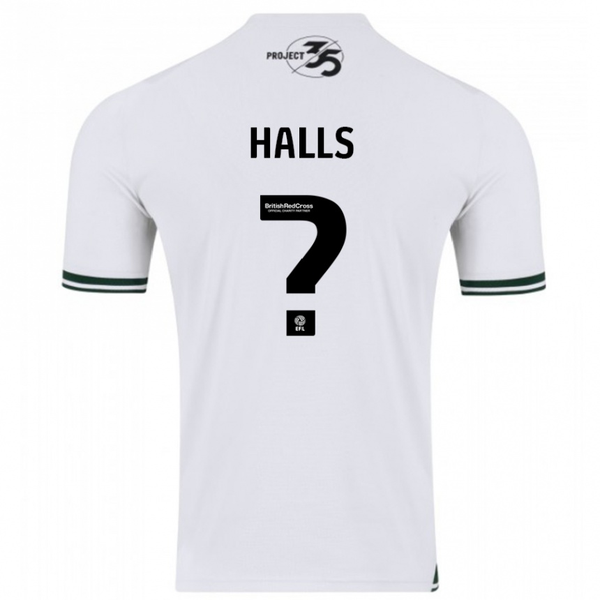 Kinder Fußball Oscar Halls #0 Weiß Auswärtstrikot Trikot 2023/24 T-Shirt Luxemburg