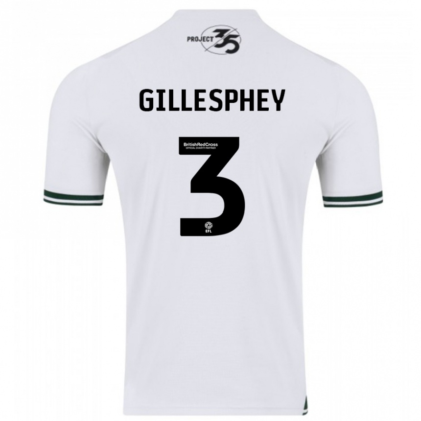 Kinder Fußball Macaulay Gillesphey #3 Weiß Auswärtstrikot Trikot 2023/24 T-Shirt Luxemburg