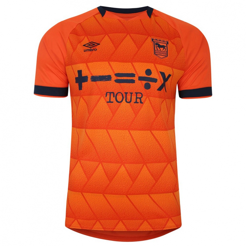 Kinder Fußball George Edmundson #4 Orangefarben Auswärtstrikot Trikot 2023/24 T-Shirt Luxemburg