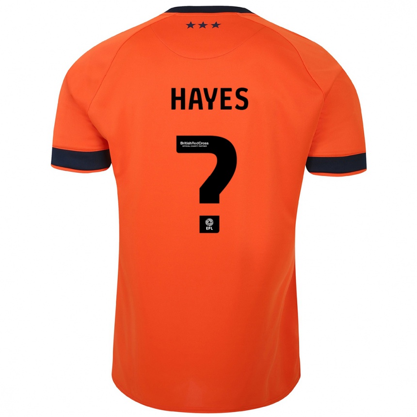 Kinder Fußball Nick Hayes #0 Orangefarben Auswärtstrikot Trikot 2023/24 T-Shirt Luxemburg