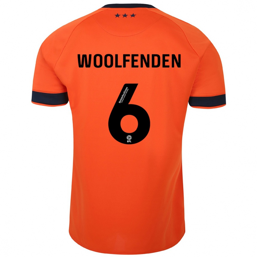 Kinder Fußball Luke Woolfenden #6 Orangefarben Auswärtstrikot Trikot 2023/24 T-Shirt Luxemburg