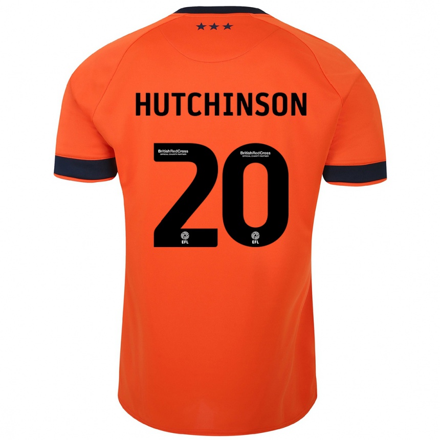 Kinder Fußball Omari Hutchinson #20 Orangefarben Auswärtstrikot Trikot 2023/24 T-Shirt Luxemburg