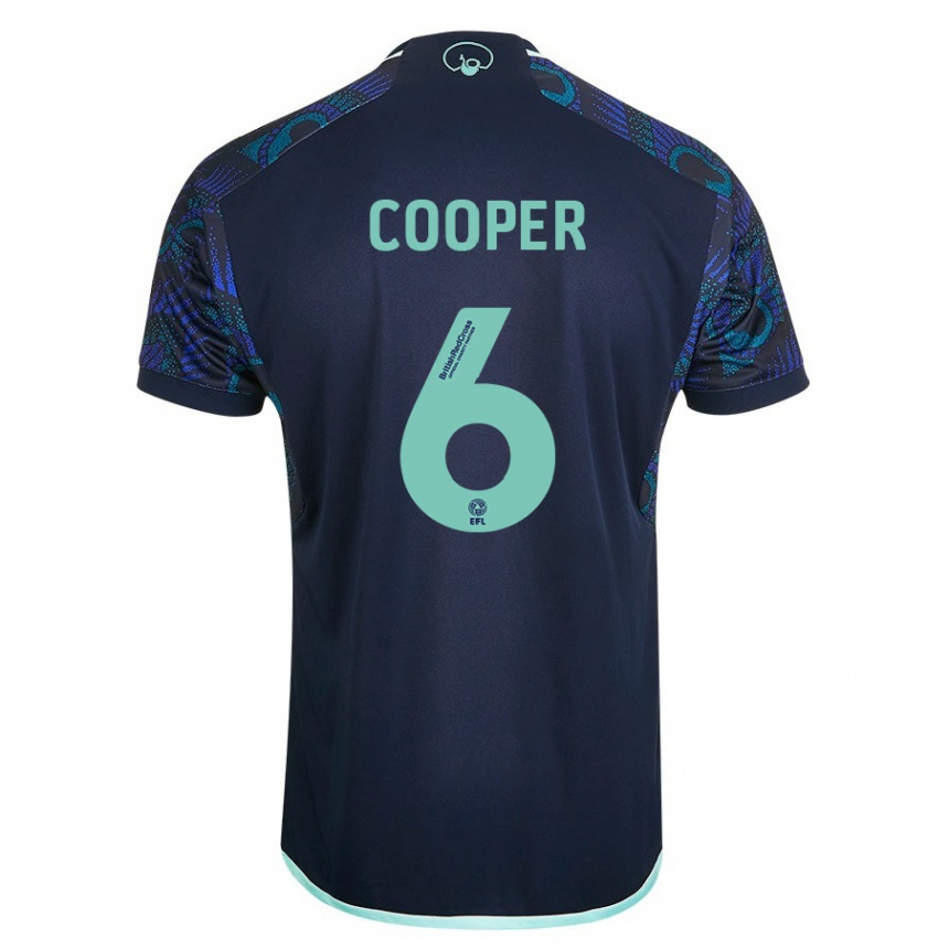 Kinder Fußball Liam Cooper #6 Blau Auswärtstrikot Trikot 2023/24 T-Shirt Luxemburg