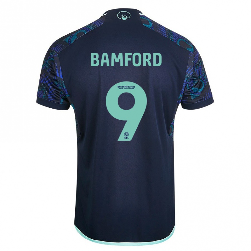 Kinder Fußball Patrick Bamford #9 Blau Auswärtstrikot Trikot 2023/24 T-Shirt Luxemburg