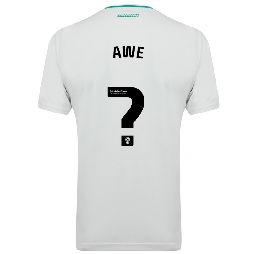 Kinder Fußball Zach Awe #0 Weiß Auswärtstrikot Trikot 2023/24 T-Shirt Luxemburg