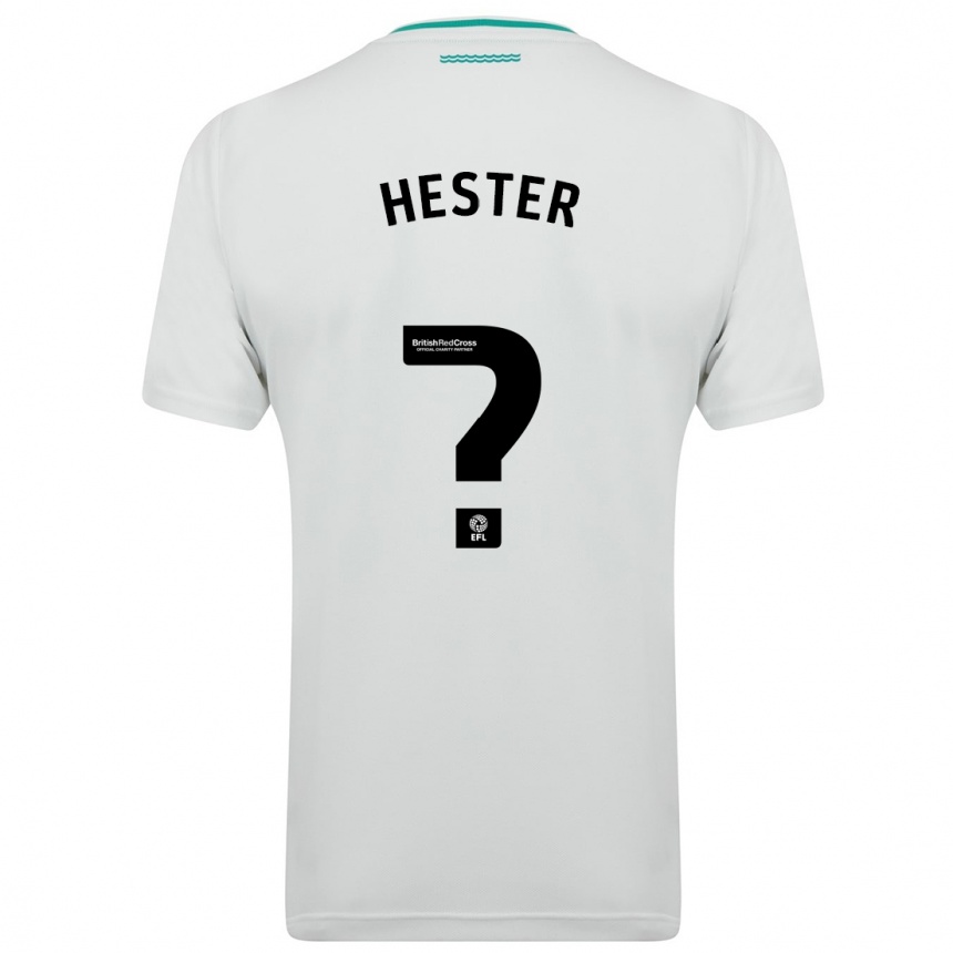 Kinder Fußball Bayley Hester #0 Weiß Auswärtstrikot Trikot 2023/24 T-Shirt Luxemburg