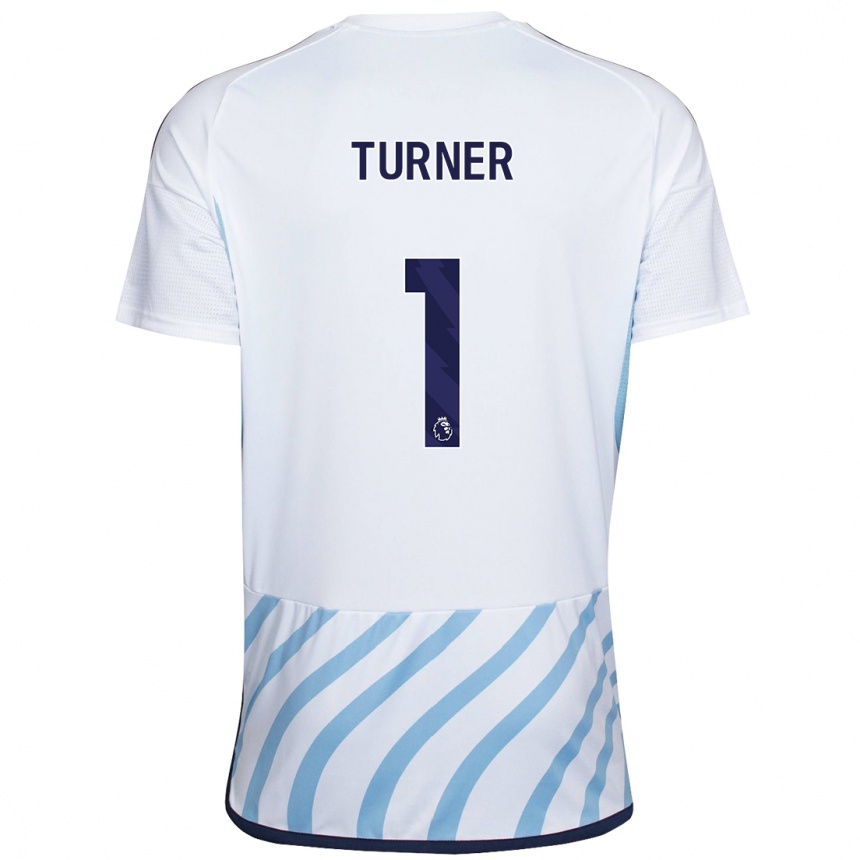 Kinder Fußball Matt Turner #1 Weiß Blau Auswärtstrikot Trikot 2023/24 T-Shirt Luxemburg