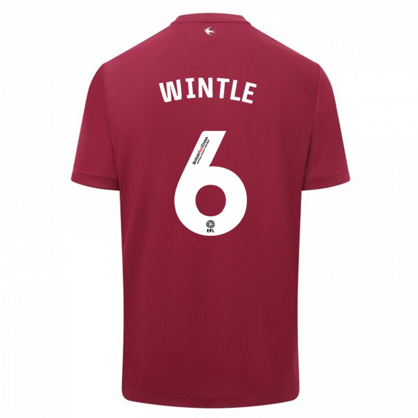 Kinder Fußball Ryan Wintle #6 Rot Auswärtstrikot Trikot 2023/24 T-Shirt Luxemburg