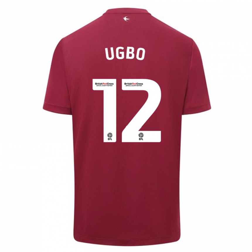 Kinder Fußball Iké Ugbo #12 Rot Auswärtstrikot Trikot 2023/24 T-Shirt Luxemburg