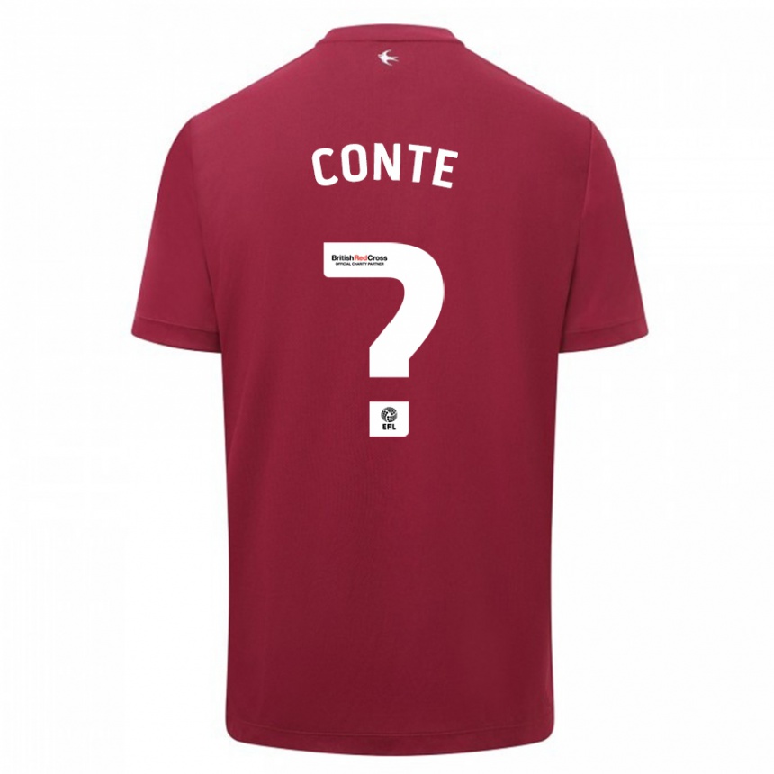 Kinder Fußball Raheem Conte #0 Rot Auswärtstrikot Trikot 2023/24 T-Shirt Luxemburg