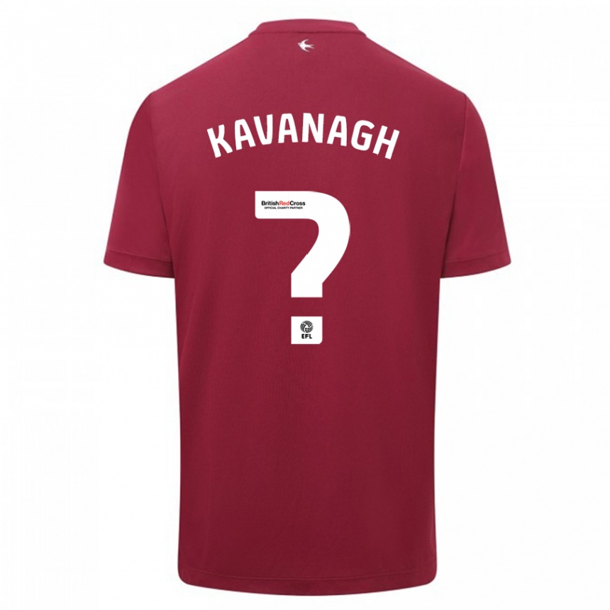Kinder Fußball Ryan Kavanagh #0 Rot Auswärtstrikot Trikot 2023/24 T-Shirt Luxemburg