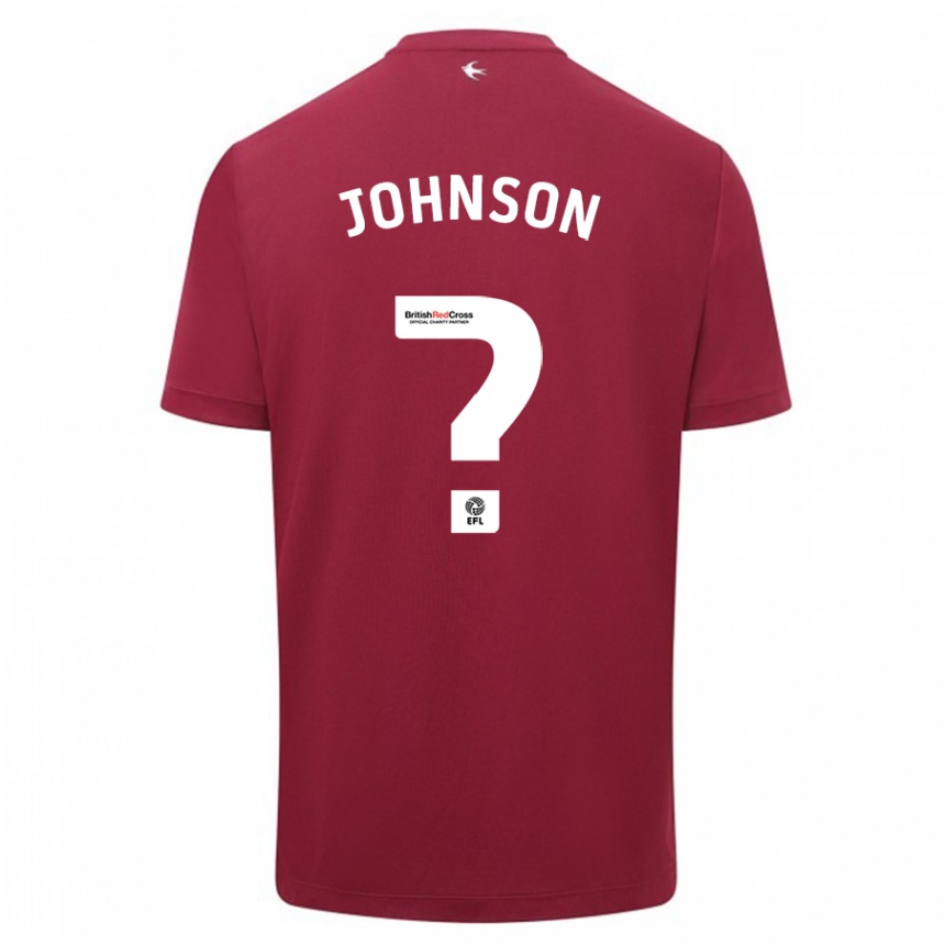 Kinder Fußball Finlay Johnson #0 Rot Auswärtstrikot Trikot 2023/24 T-Shirt Luxemburg