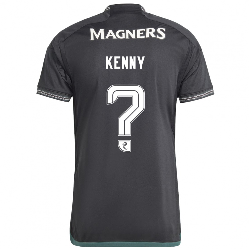 Kinder Fußball Johnny Kenny #0 Schwarz Auswärtstrikot Trikot 2023/24 T-Shirt Luxemburg