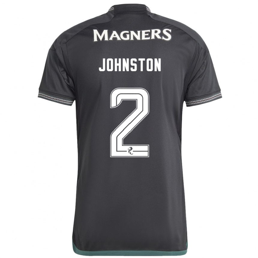 Kinder Fußball Alistair Johnston #2 Schwarz Auswärtstrikot Trikot 2023/24 T-Shirt Luxemburg