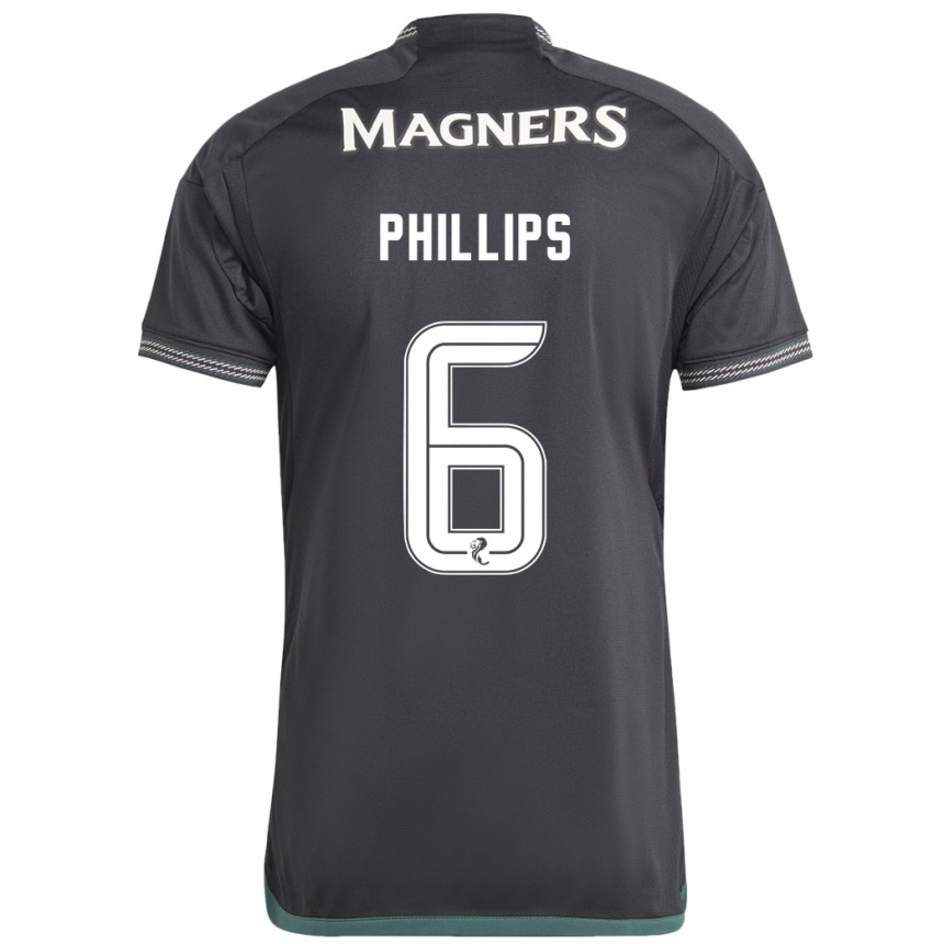 Kinder Fußball Nathaniel Phillips #6 Schwarz Auswärtstrikot Trikot 2023/24 T-Shirt Luxemburg