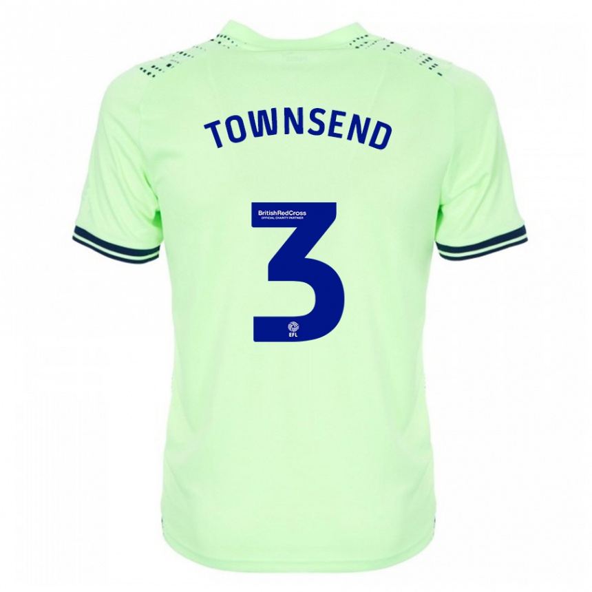 Kinder Fußball Conor Townsend #3 Marine Auswärtstrikot Trikot 2023/24 T-Shirt Luxemburg