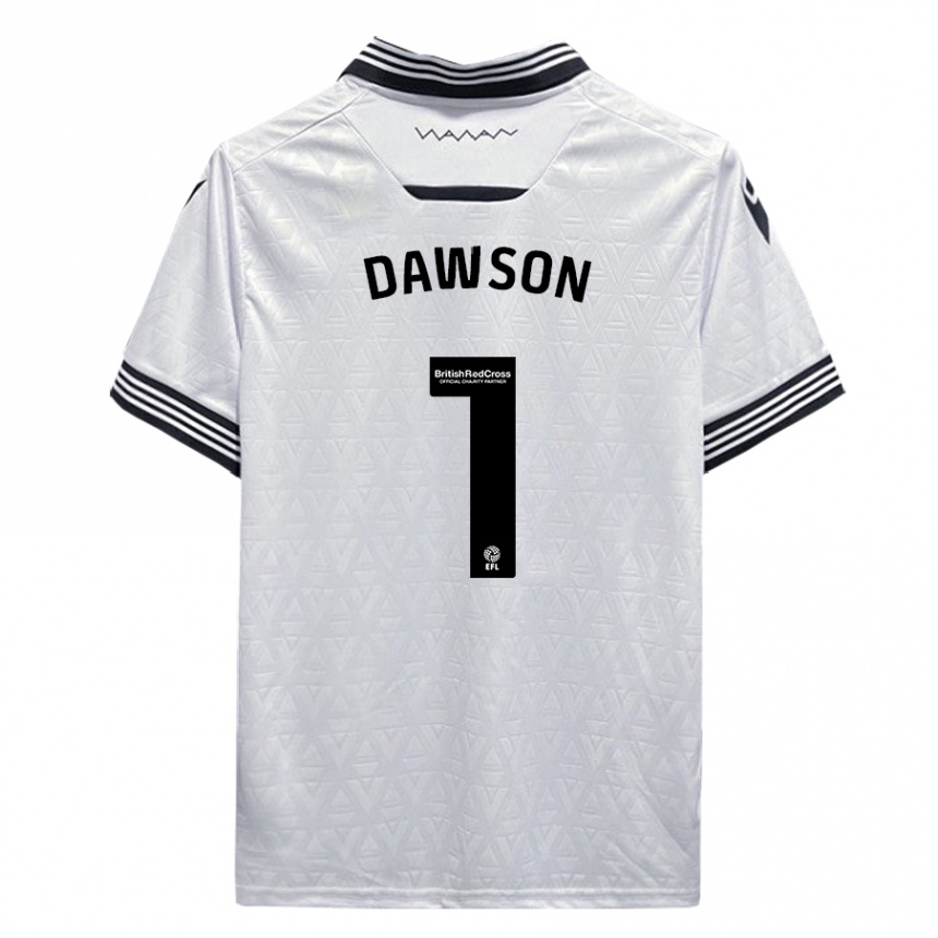 Kinder Fußball Cameron Dawson #1 Weiß Auswärtstrikot Trikot 2023/24 T-Shirt Luxemburg