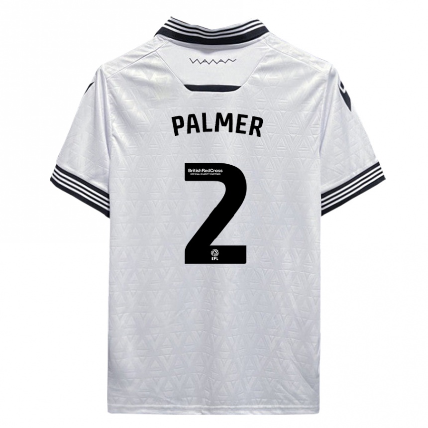 Kinder Fußball Liam Palmer #2 Weiß Auswärtstrikot Trikot 2023/24 T-Shirt Luxemburg
