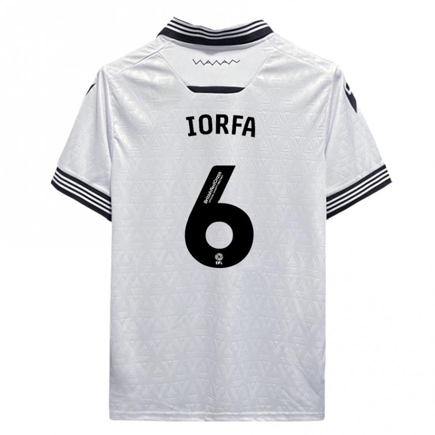 Kinder Fußball Dominic Iorfa #6 Weiß Auswärtstrikot Trikot 2023/24 T-Shirt Luxemburg