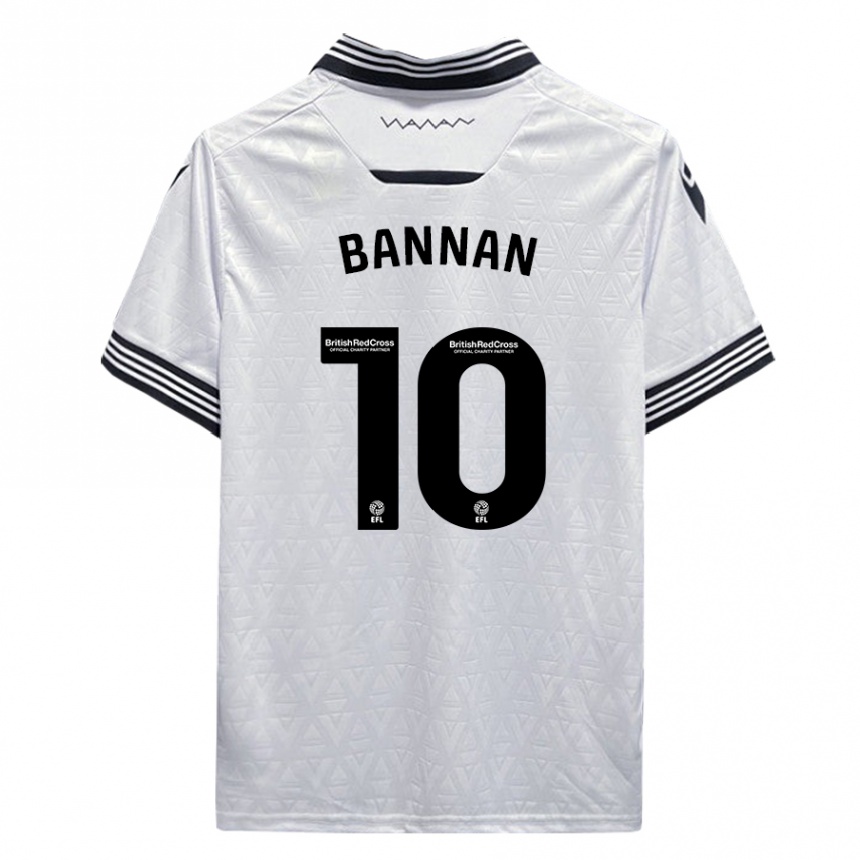 Kinder Fußball Barry Bannan #10 Weiß Auswärtstrikot Trikot 2023/24 T-Shirt Luxemburg