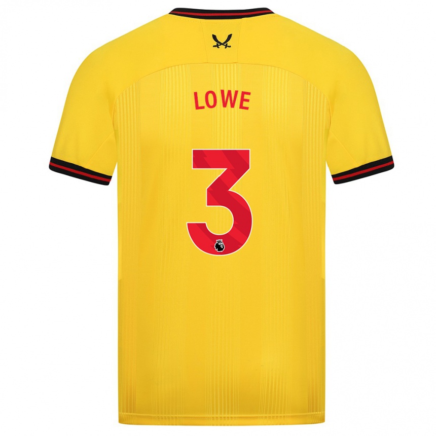 Kinder Fußball Max Lowe #3 Gelb Auswärtstrikot Trikot 2023/24 T-Shirt Luxemburg