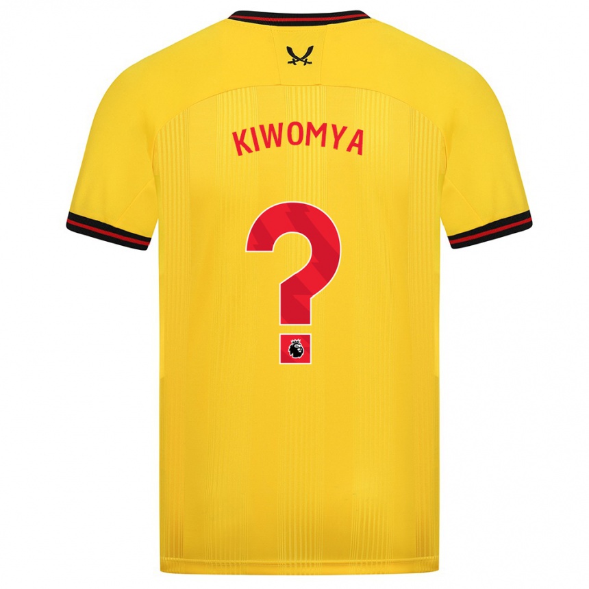 Kinder Fußball Noah Kiwomya #0 Gelb Auswärtstrikot Trikot 2023/24 T-Shirt Luxemburg