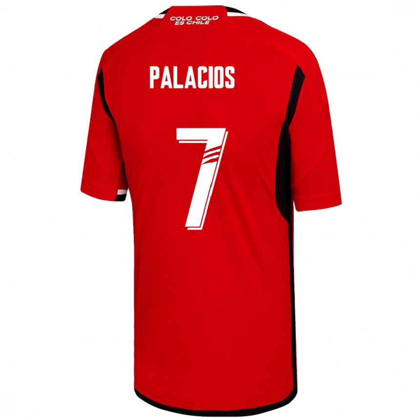 Kinder Fußball Carlos Palacios #7 Rot Auswärtstrikot Trikot 2023/24 T-Shirt Luxemburg