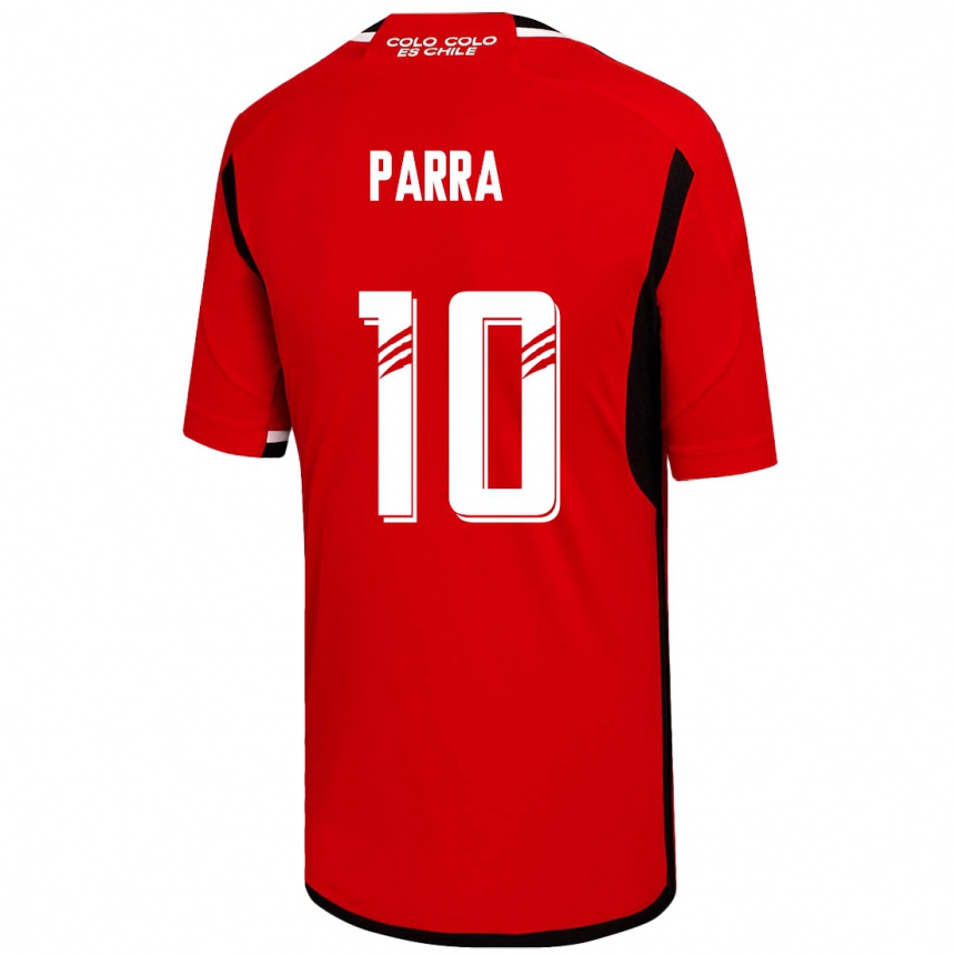 Kinder Fußball Pablo Parra #10 Rot Auswärtstrikot Trikot 2023/24 T-Shirt Luxemburg