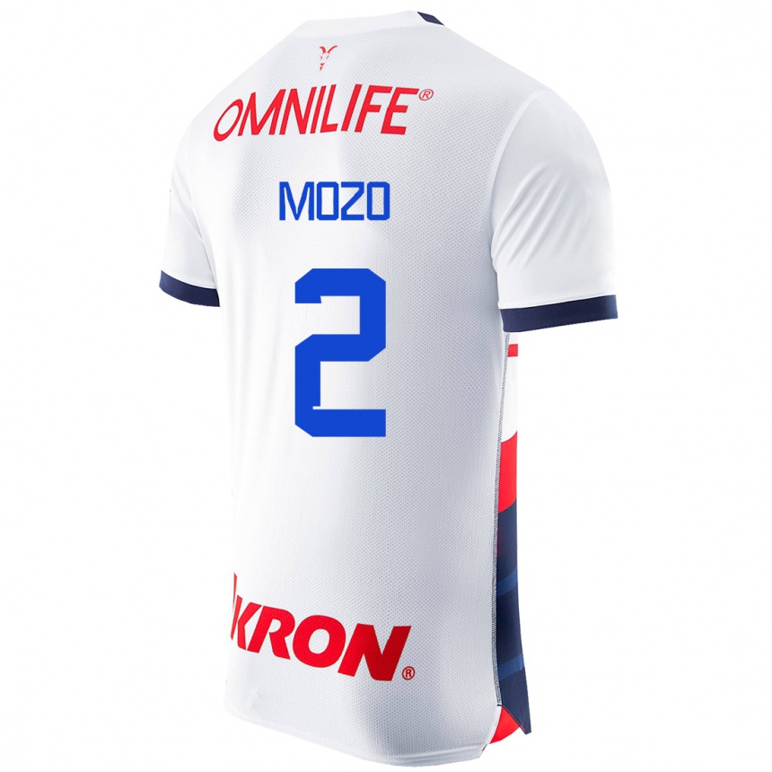 Kinder Fußball Alan Mozo #2 Weiß Auswärtstrikot Trikot 2023/24 T-Shirt Luxemburg