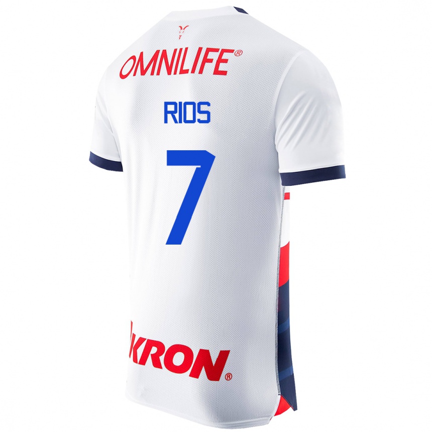 Kinder Fußball Daniel Ríos #7 Weiß Auswärtstrikot Trikot 2023/24 T-Shirt Luxemburg