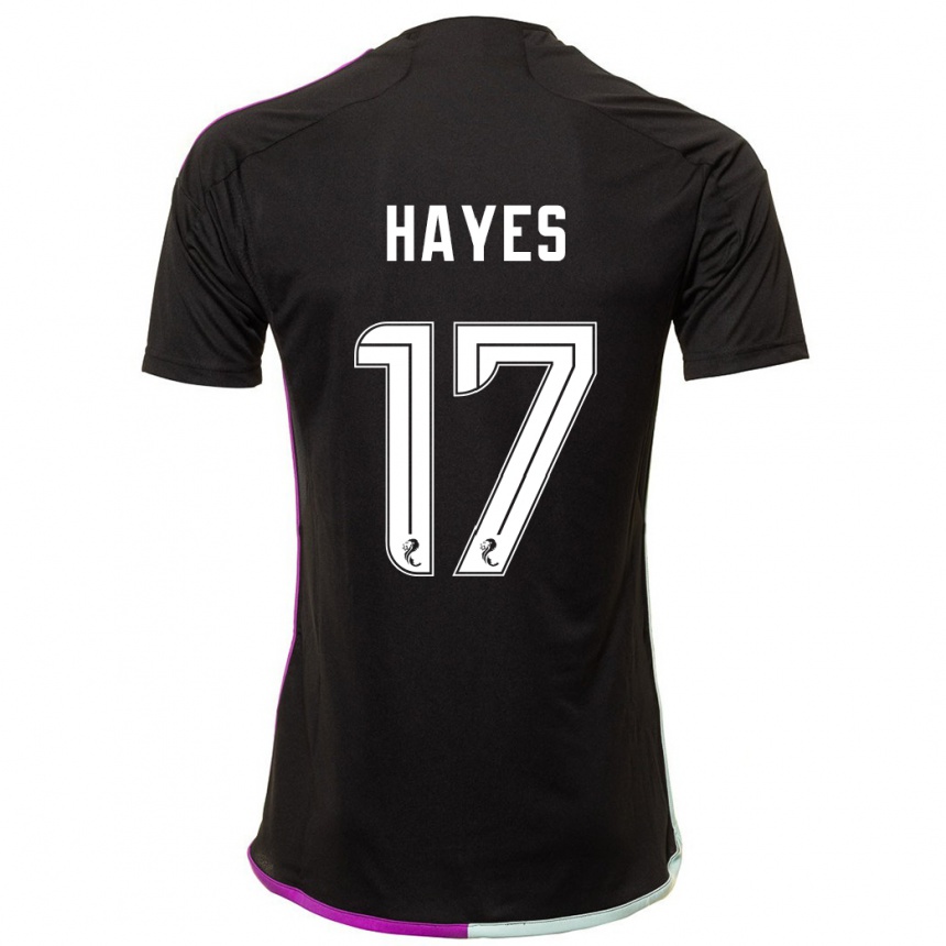 Kinder Fußball Jonny Hayes #17 Schwarz Auswärtstrikot Trikot 2023/24 T-Shirt Luxemburg