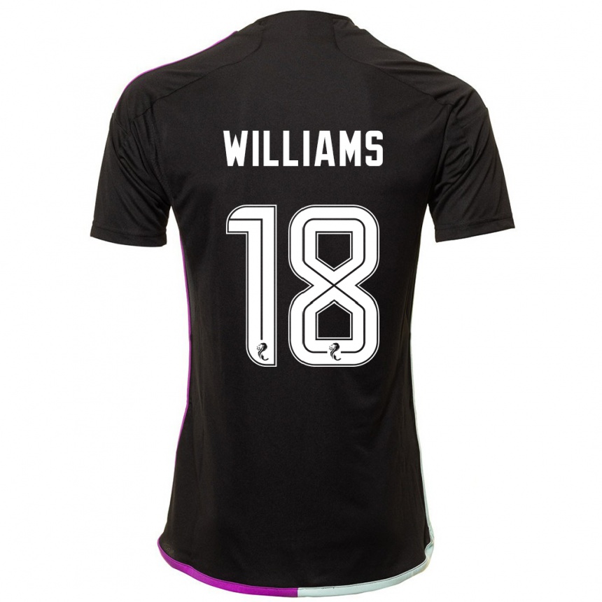 Kinder Fußball Rhys Williams #18 Schwarz Auswärtstrikot Trikot 2023/24 T-Shirt Luxemburg