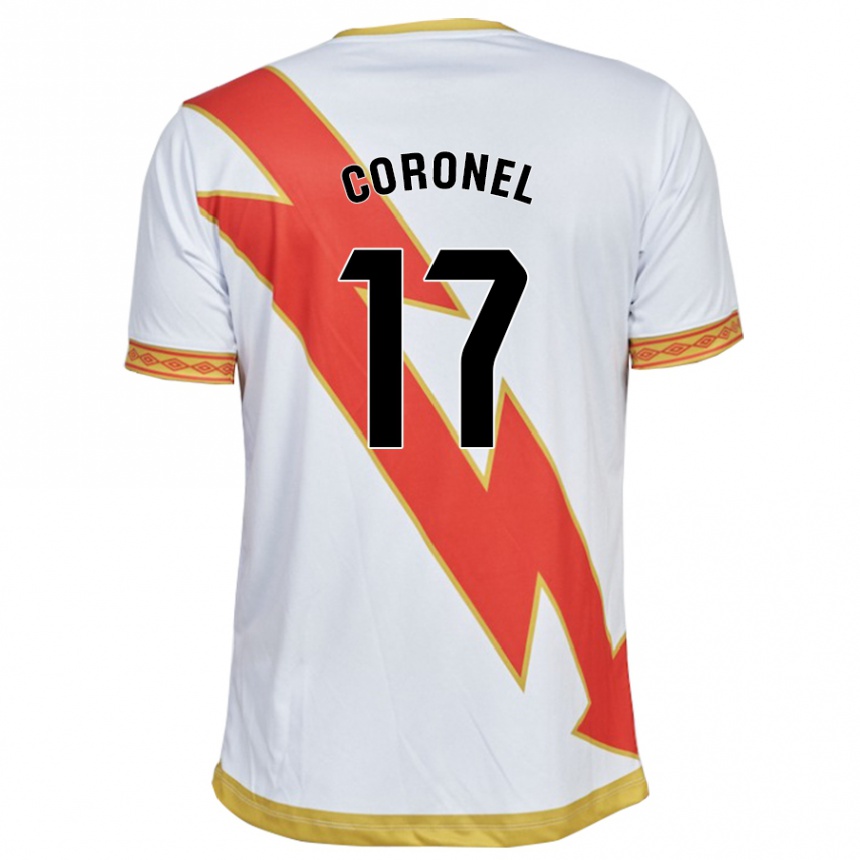 Herren Fußball Mariela Del Carmen Coronel #17 Weiß Heimtrikot Trikot 2023/24 T-Shirt Luxemburg