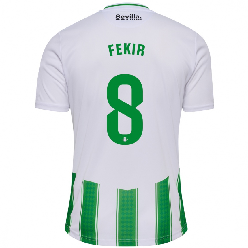 Herren Fußball Nabil Fekir #8 Weiß Heimtrikot Trikot 2023/24 T-Shirt Luxemburg