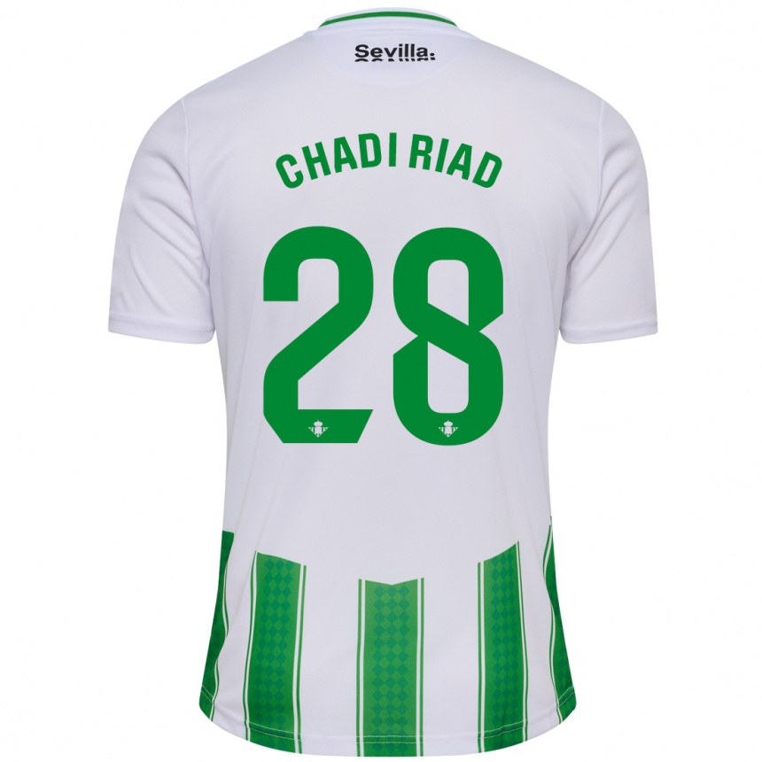 Herren Fußball Chadi Riad #28 Weiß Heimtrikot Trikot 2023/24 T-Shirt Luxemburg