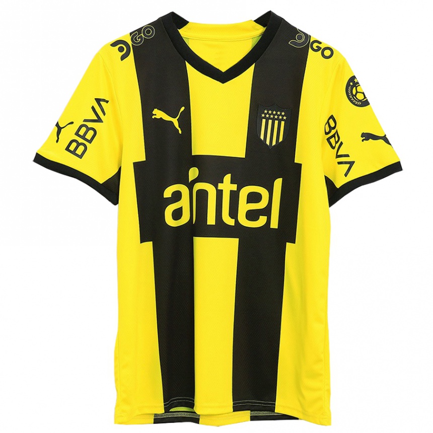 Herren Fußball Hernán Menosse #3 Gelb Schwarz Heimtrikot Trikot 2023/24 T-Shirt Luxemburg