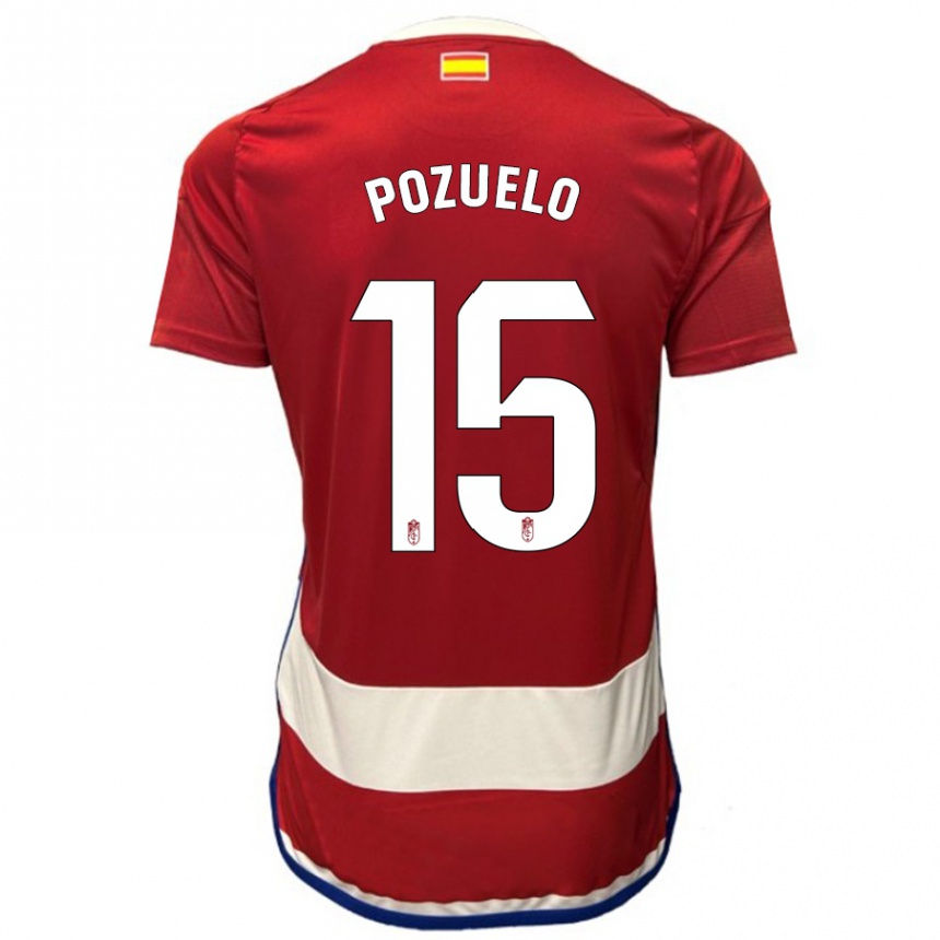 Herren Fußball Esther Martin-Pozuelo #15 Rot Heimtrikot Trikot 2023/24 T-Shirt Luxemburg