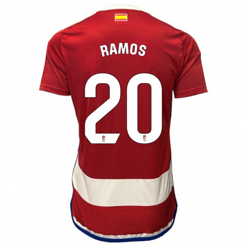 Herren Fußball Lucía Ramos #20 Rot Heimtrikot Trikot 2023/24 T-Shirt Luxemburg