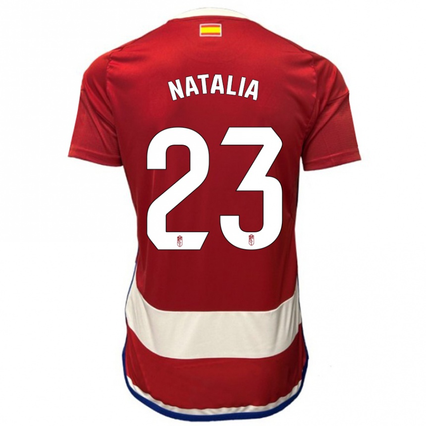 Herren Fußball Natalia #23 Rot Heimtrikot Trikot 2023/24 T-Shirt Luxemburg