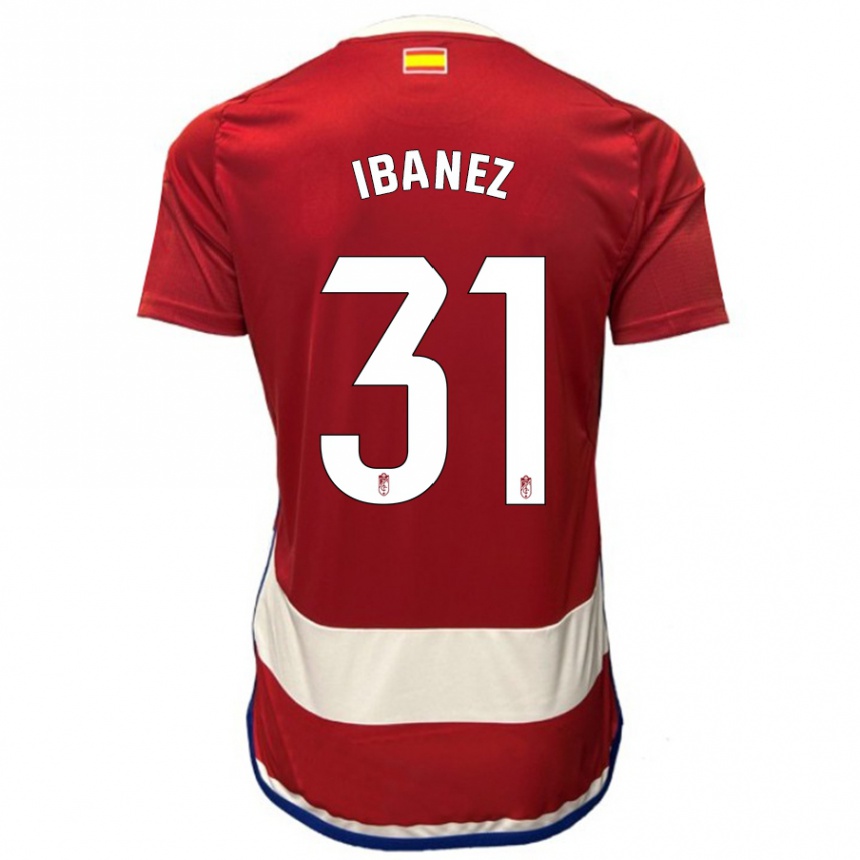 Herren Fußball Alba Ibáñez #31 Rot Heimtrikot Trikot 2023/24 T-Shirt Luxemburg