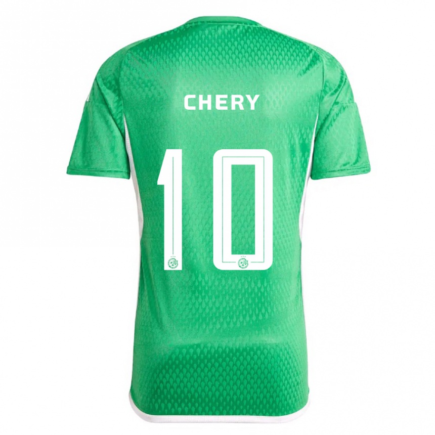 Herren Fußball Tjaronn Chery #10 Weiß Blau Heimtrikot Trikot 2023/24 T-Shirt Luxemburg