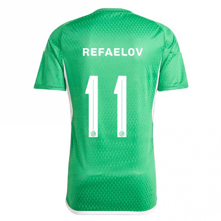 Herren Fußball Lior Refaelov #11 Weiß Blau Heimtrikot Trikot 2023/24 T-Shirt Luxemburg