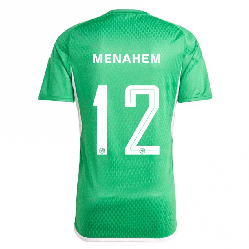 Herren Fußball Sun Menahem #12 Weiß Blau Heimtrikot Trikot 2023/24 T-Shirt Luxemburg