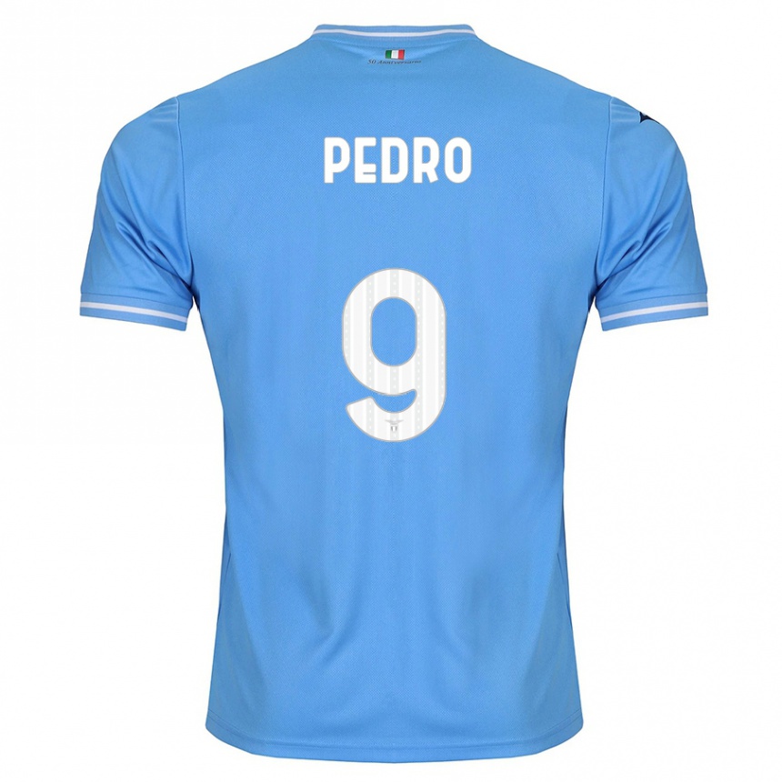 Herren Fußball Pedro #9 Blau Heimtrikot Trikot 2023/24 T-Shirt Luxemburg