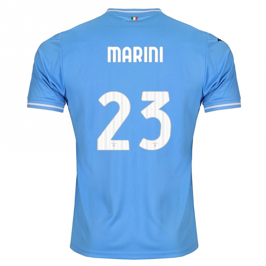 Herren Fußball Matteo Marini #23 Blau Heimtrikot Trikot 2023/24 T-Shirt Luxemburg