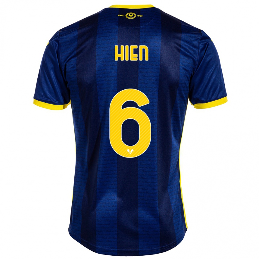 Herren Fußball Isak Hien #6 Marine Heimtrikot Trikot 2023/24 T-Shirt Luxemburg